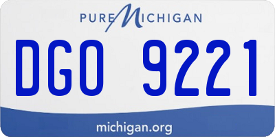MI license plate DGO9221