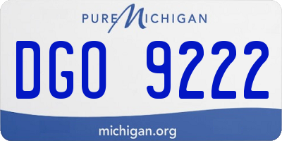 MI license plate DGO9222