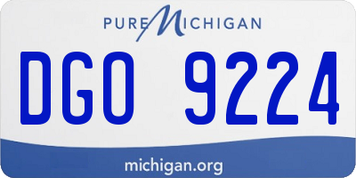 MI license plate DGO9224