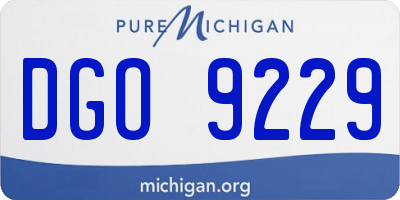 MI license plate DGO9229
