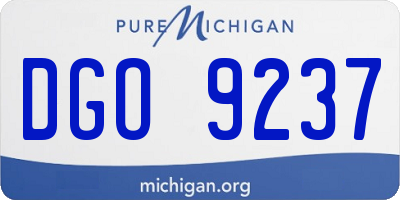 MI license plate DGO9237