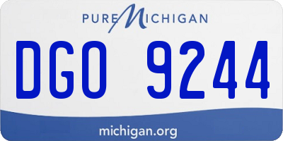 MI license plate DGO9244