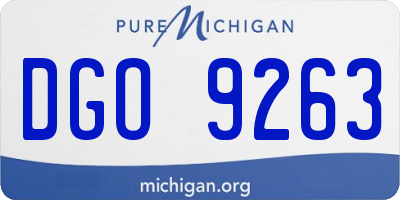 MI license plate DGO9263