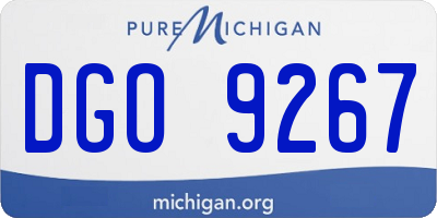 MI license plate DGO9267