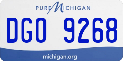 MI license plate DGO9268