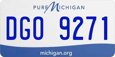 MI license plate DGO9271