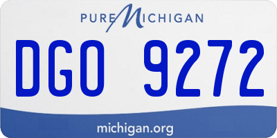 MI license plate DGO9272