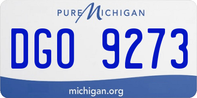 MI license plate DGO9273