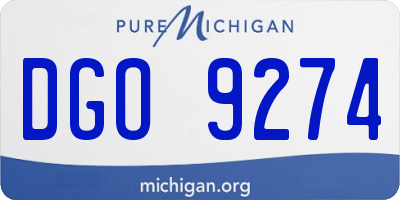 MI license plate DGO9274