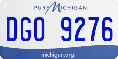 MI license plate DGO9276