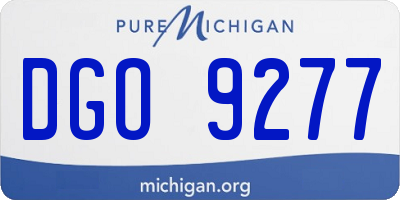 MI license plate DGO9277