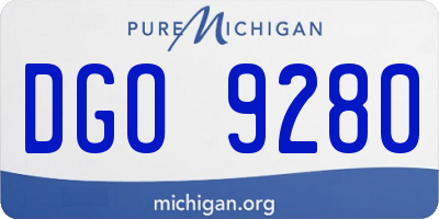 MI license plate DGO9280