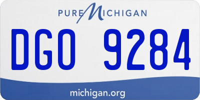 MI license plate DGO9284
