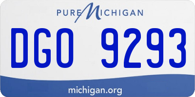 MI license plate DGO9293