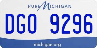 MI license plate DGO9296