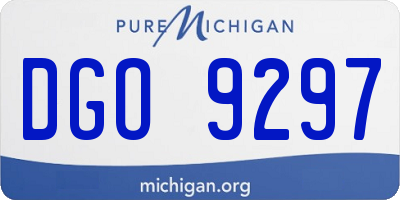 MI license plate DGO9297