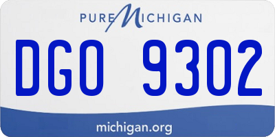 MI license plate DGO9302