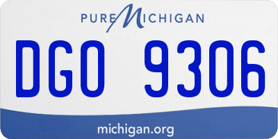 MI license plate DGO9306