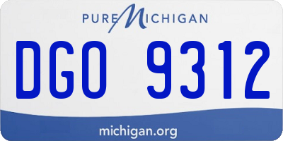 MI license plate DGO9312