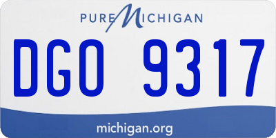 MI license plate DGO9317