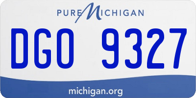 MI license plate DGO9327