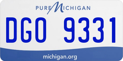 MI license plate DGO9331