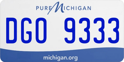 MI license plate DGO9333