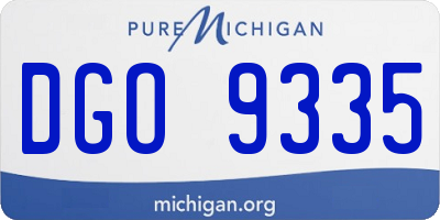 MI license plate DGO9335