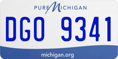 MI license plate DGO9341