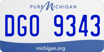 MI license plate DGO9343