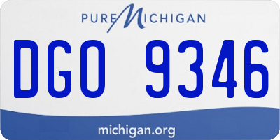 MI license plate DGO9346