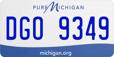 MI license plate DGO9349