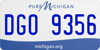 MI license plate DGO9356