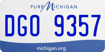 MI license plate DGO9357