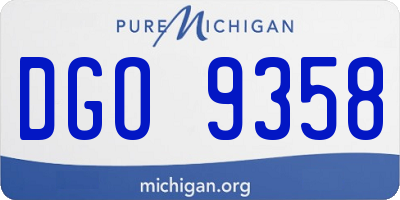MI license plate DGO9358