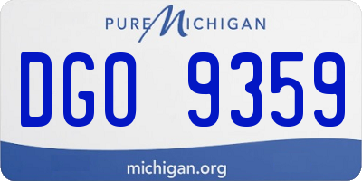 MI license plate DGO9359