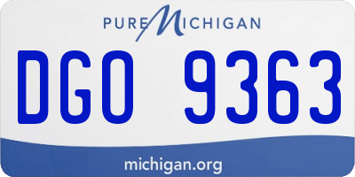 MI license plate DGO9363