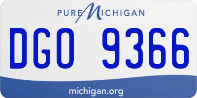 MI license plate DGO9366