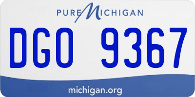 MI license plate DGO9367