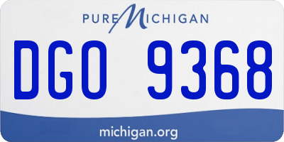 MI license plate DGO9368