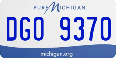 MI license plate DGO9370