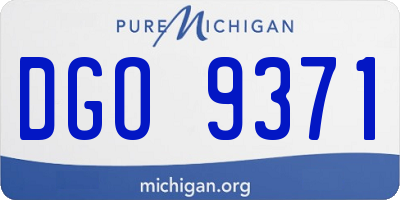 MI license plate DGO9371