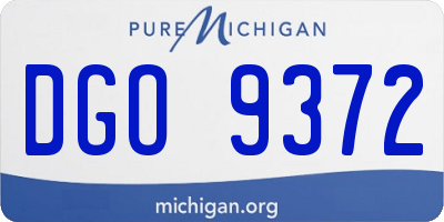 MI license plate DGO9372