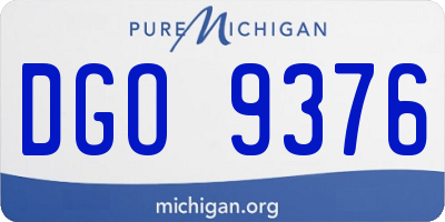 MI license plate DGO9376