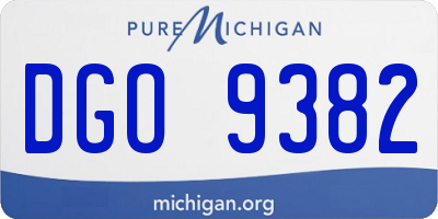MI license plate DGO9382