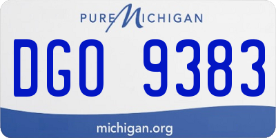MI license plate DGO9383