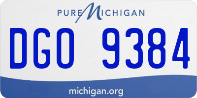 MI license plate DGO9384