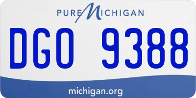MI license plate DGO9388