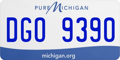 MI license plate DGO9390