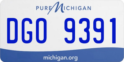 MI license plate DGO9391